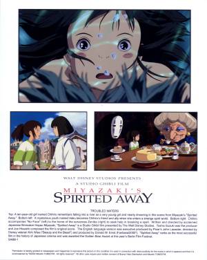 Spirited Away Press Kit Page 2